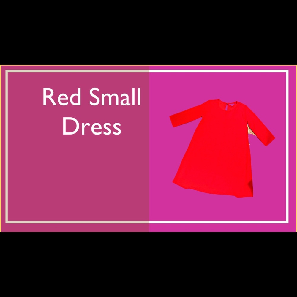 Red small shift dress